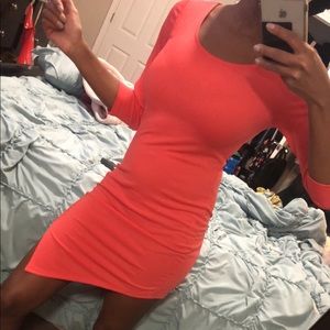 Orange dress size size medium bodycon